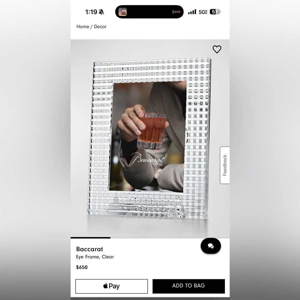 Baccarat Crystal Photo Frame 2